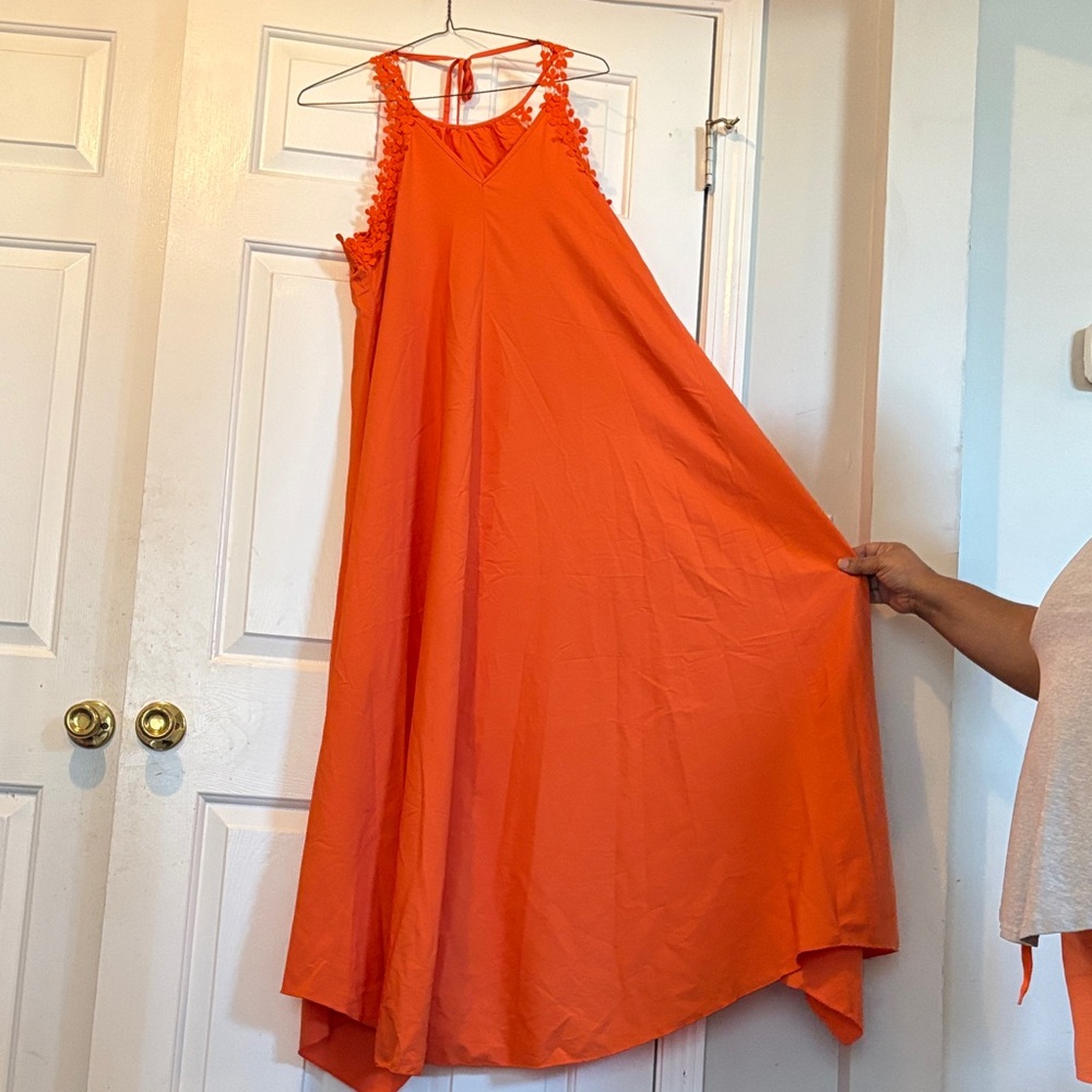 Orange Sleeveless Dress